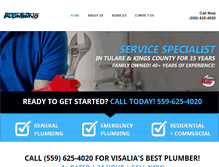 Tablet Screenshot of parkerandparkerplumbing.com